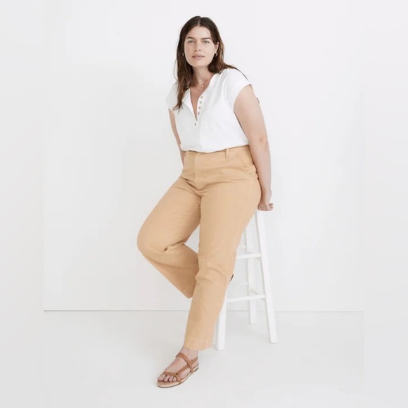Madewell The Perfect Vintage Wide-Leg Pant in Desert Dune Size 32 - Picture 1 of 5